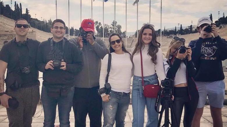 students at the acropolis